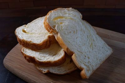 Close-up of bread on table