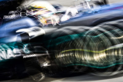 Close-up of light trails