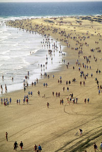 Tourists on beach