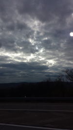 Scenic view of landscape against cloudy sky