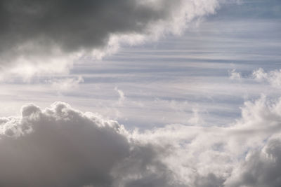 Low angle view of clouds in sky
