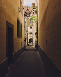 Narrow alley in city