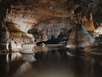 Rock formations in cave