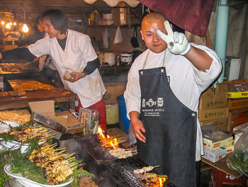 Man working in tray