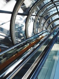 Close-up of escalator