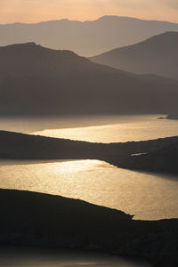 View of fourni, kisiria, thymaina and ikaria islands.
