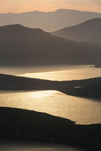 View of fourni, kisiria, thymaina and ikaria islands.