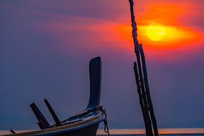 High angle view of woman sitting on boat