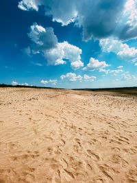 Scenic view of desert against sky