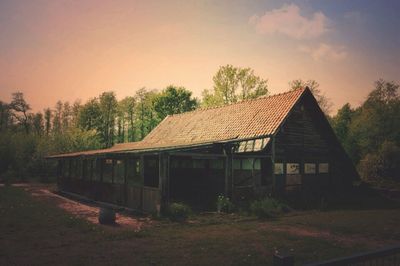 House with trees in background