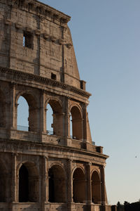 Low angle view of historical building against clear sky