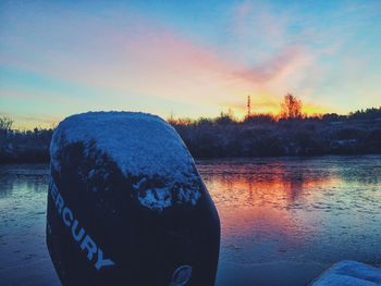 Close-up of boat in river