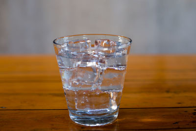 Close-up of drink in glass on table