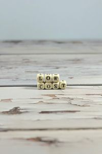 Close-up of toy on table
