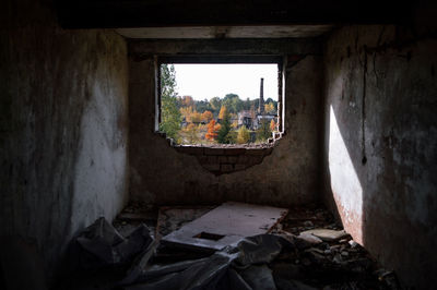 View of abandoned window