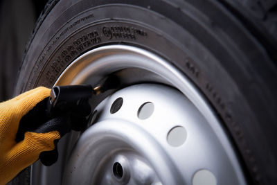Close-up of vintage car