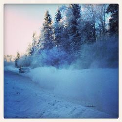 Scenic view of snow covered landscape