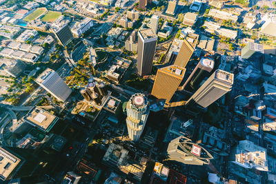 Aerial view of buildings in city