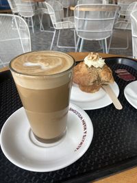 Cup of coffee on table