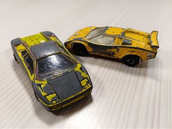 High angle view of toy car on table