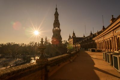 Panoramic view of buildings in city against sky