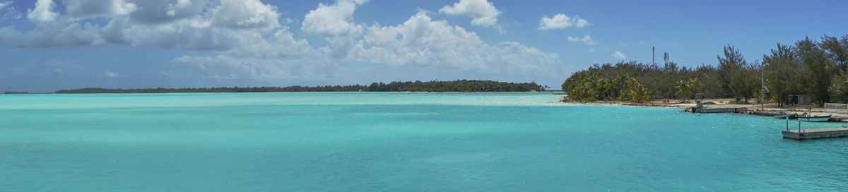 Panoramic view of sea against sky