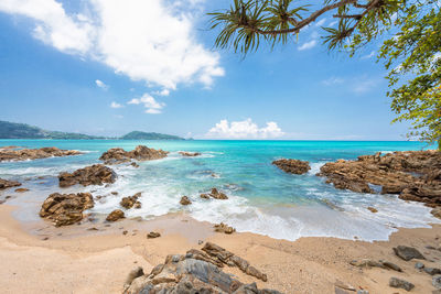 Scenic view of sea against sky