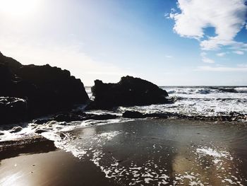 Scenic view of sea against sky