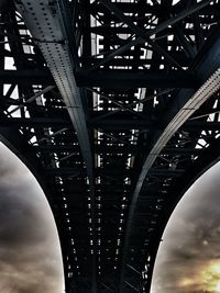 Low angle view of bridge against sky