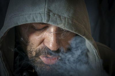Close-up portrait of man