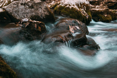 Scenic view of waterfall