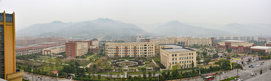 High angle view of cityscape