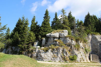 Scenic view of rocks against sky