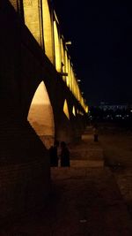 View of illuminated building at night