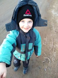 Portrait of cute boy smiling