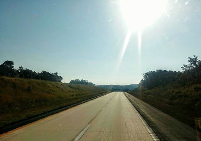 Road passing through landscape