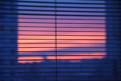 Close-up of blinds on window