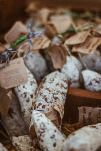 Close-up of wicker basket