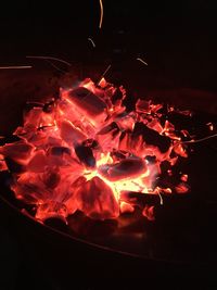 Close-up view of red fire