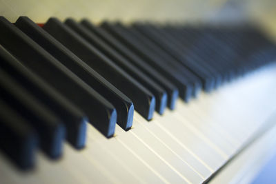 Close-up of piano keys