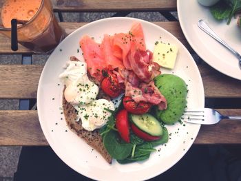 Close-up of served food