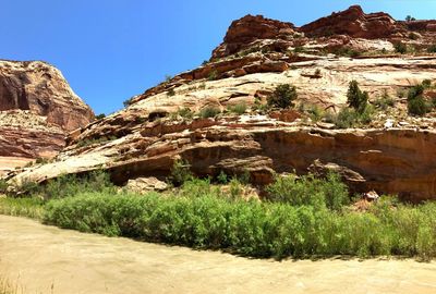 View of rock formations on landscape