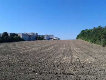 Built structure against clear blue sky