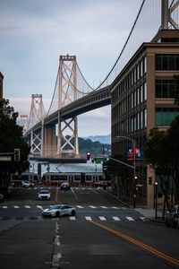 View of suspension bridge