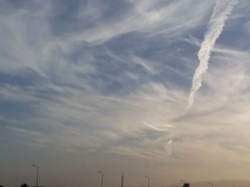 Low angle view of cloudy sky