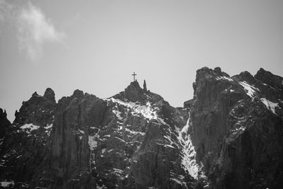 Scenic view of rocky mountains against sky