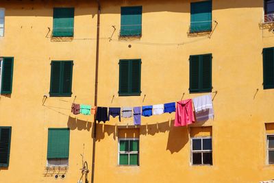 Clothes hanging out to dry. piazza anfiteatro, lucca