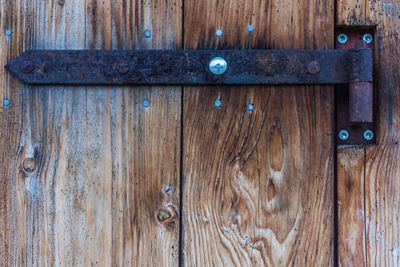 Full frame shot of rusty metal door