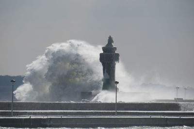 Low angle view of lighthouse