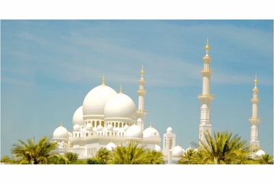 Low angle view of mosque